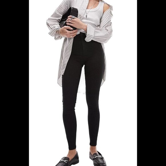 TOPSHOP Moto - ‘Jonie’ Skinny Jeans - Black/w32-L32 *NWOT* - Picture 1 of 6